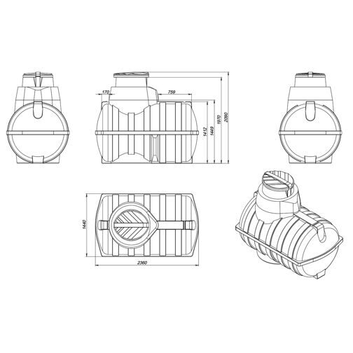 Емкость подземная U 3000 oil