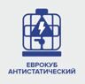 Еврокуб 1000 л антистатический на металлической паллете синий и белый