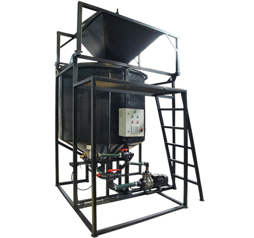 Стационарный растворный узел с механическим миксером